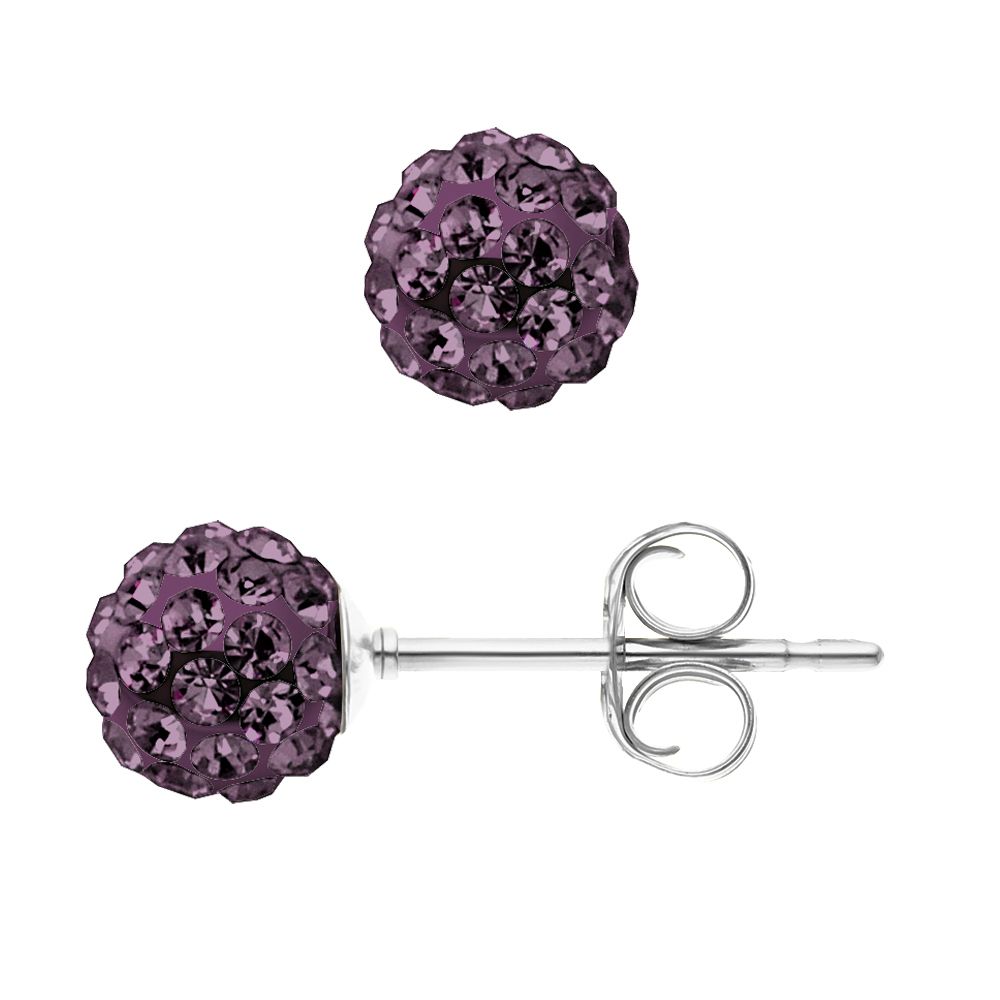 Funkelnde Kristallkugel-Ohrstecker