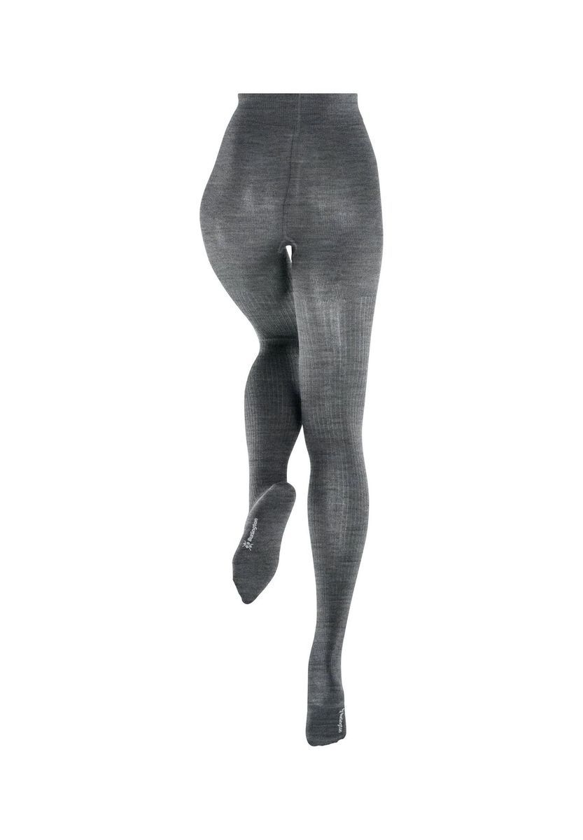 Elegante gerippte Wollmischungs-Strumpfhose