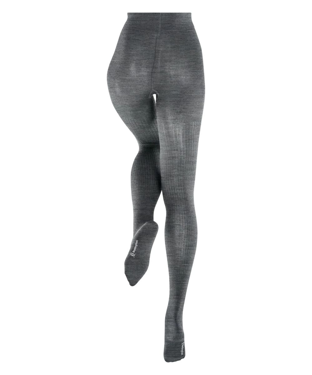 Elegante gerippte Wollmischungs-Strumpfhose