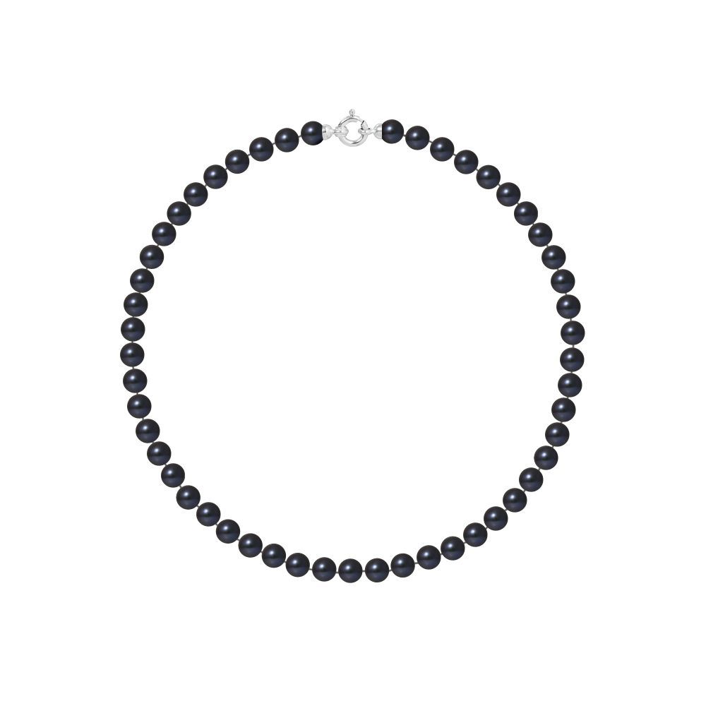 Klassische schwarze Perlenkette