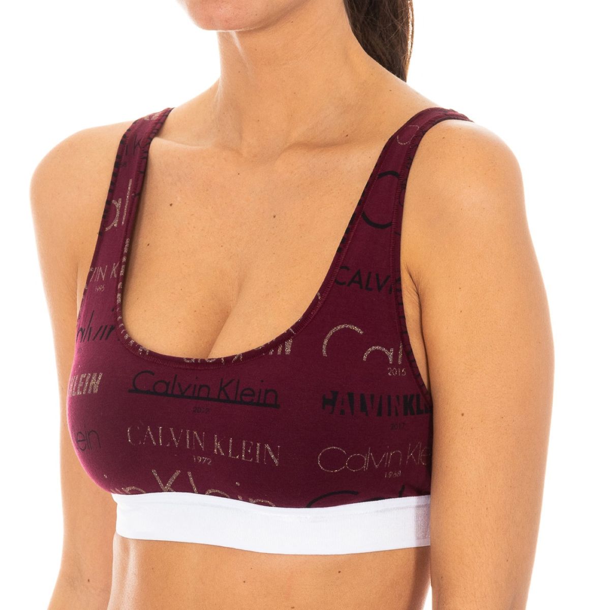 Sport-BH mit Glitzer-Logo und Racerback