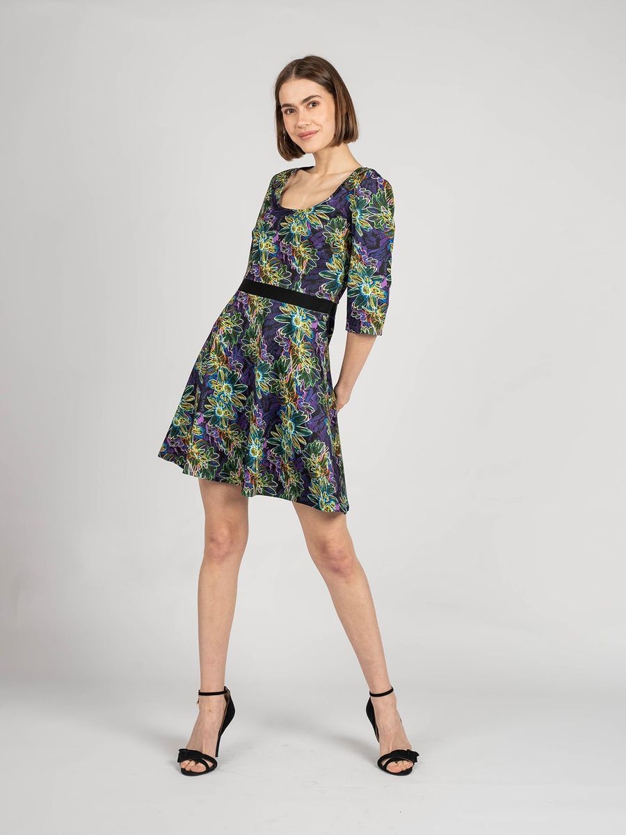 Florales A-Linien Minikleid