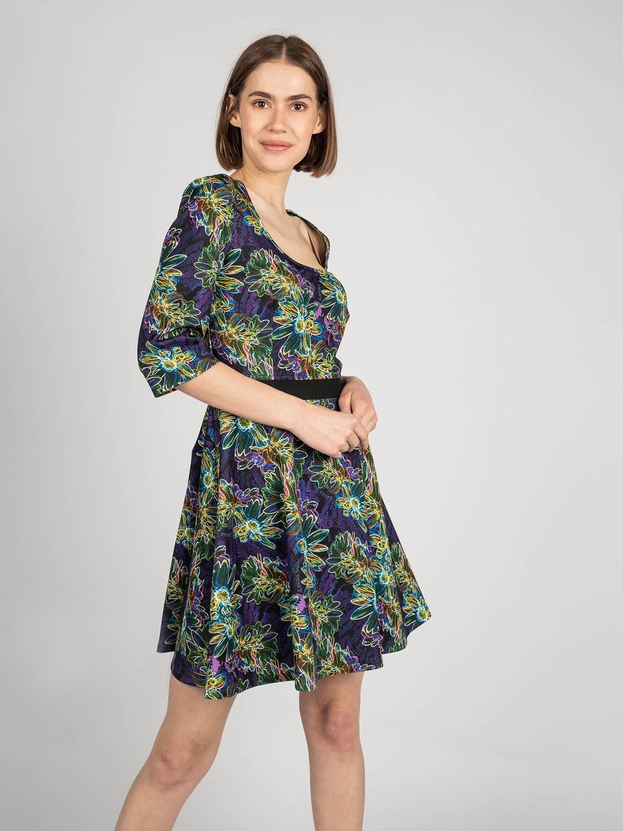 Florales A-Linien Minikleid