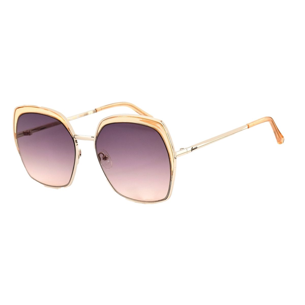 Geometrische übergroße Sonnenbrille mit Farbverlauf