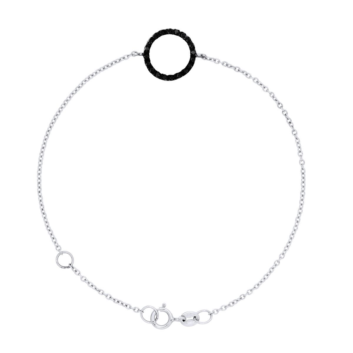 Armband mit schwarzem Diamantkreis