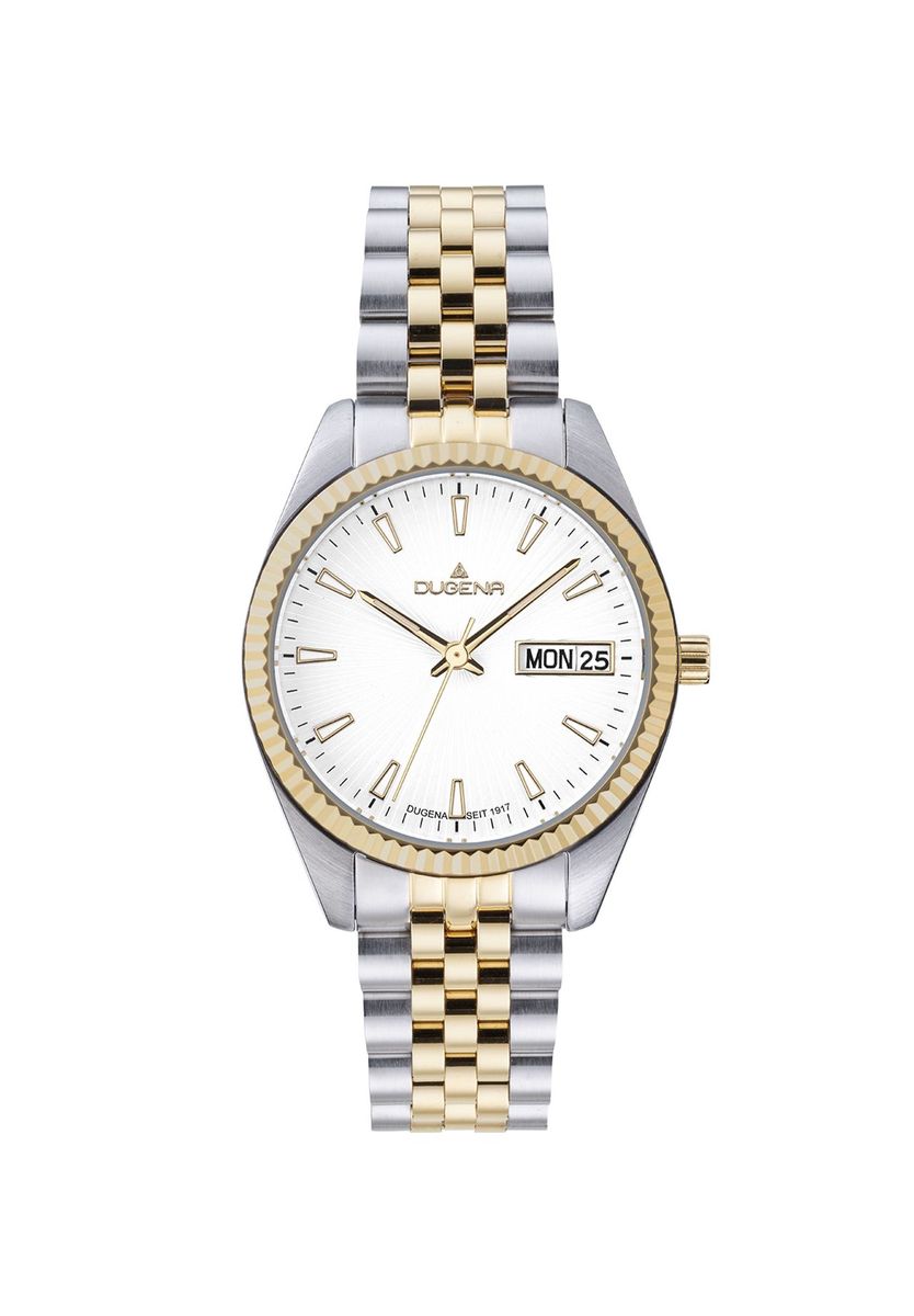 Klassische Bicolor-Armbanduhr mit Datum