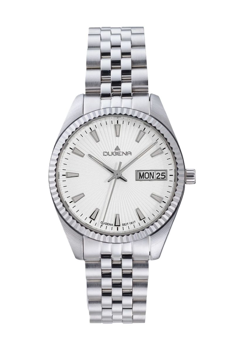 Klassische Uhr mit geriffelter Lünette