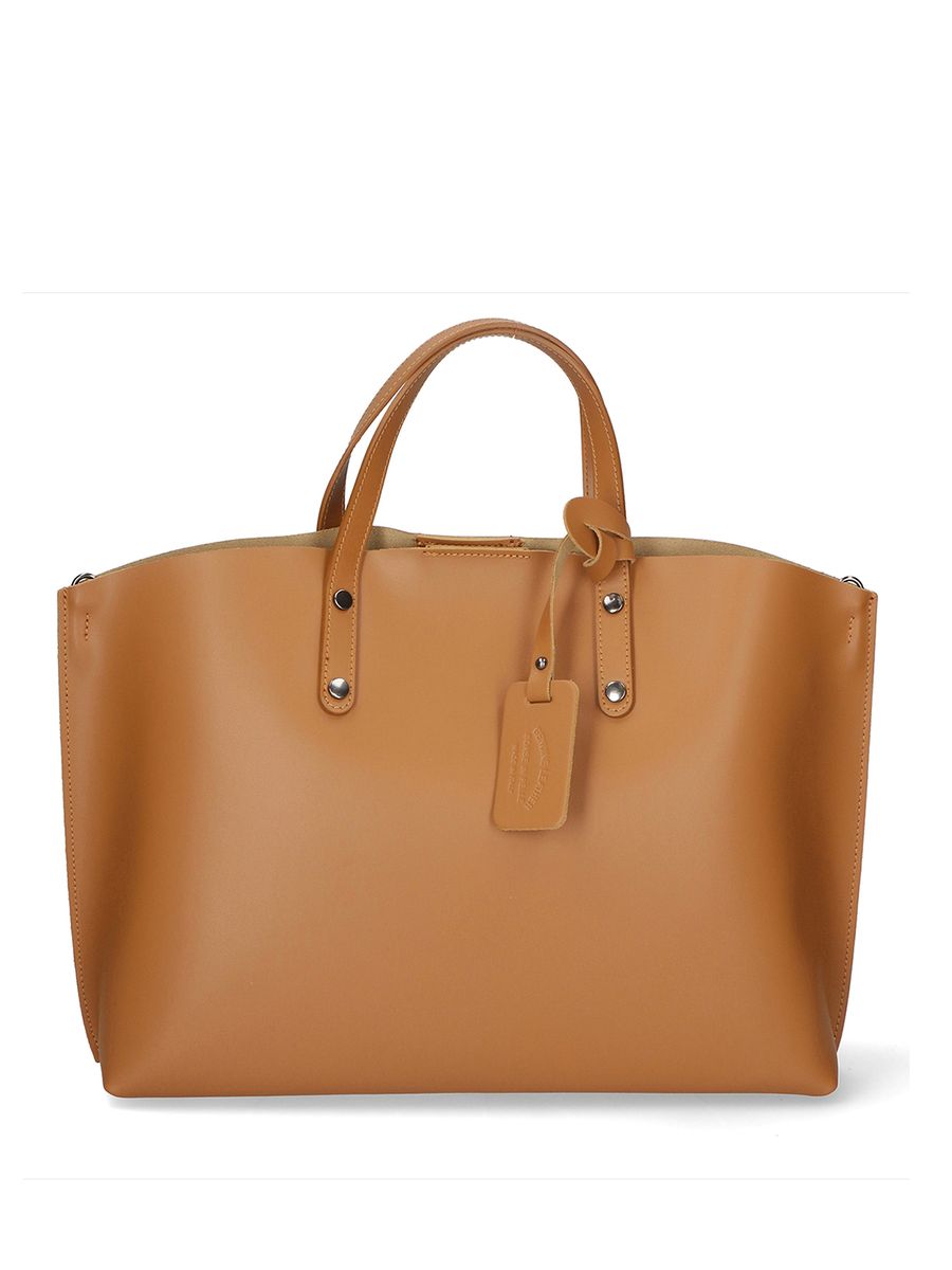 Klassische Leder-Shopper-Handtasche