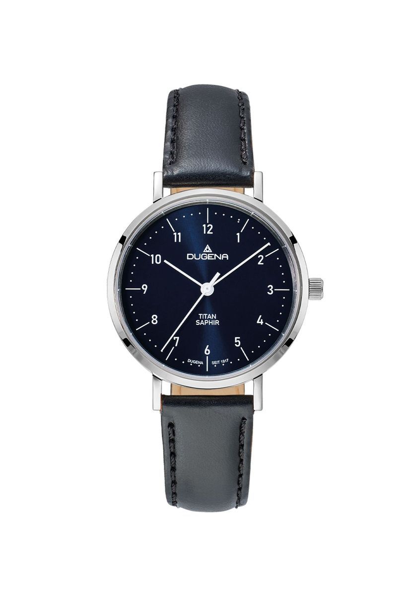 Minimalistische Analoguhr mit Lederarmband