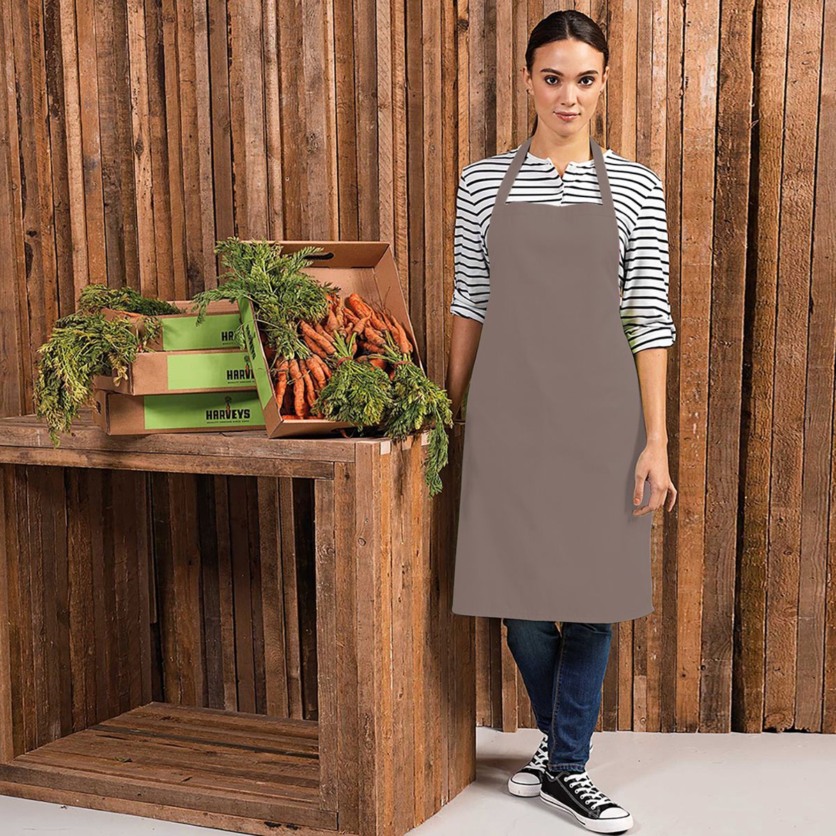 Klassische verstellbare Twill-Latzschürze