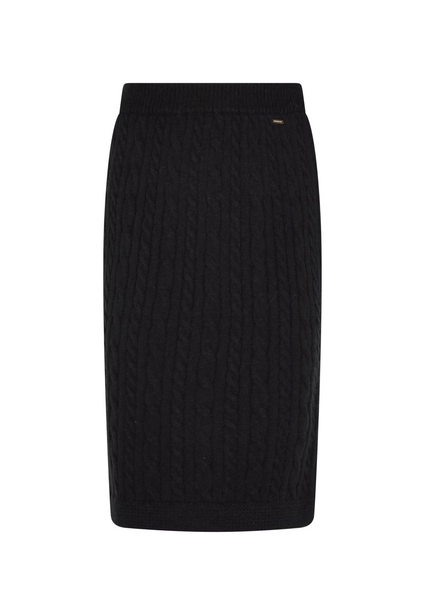 Eleganter Bleistiftrock mit Zopfstrick