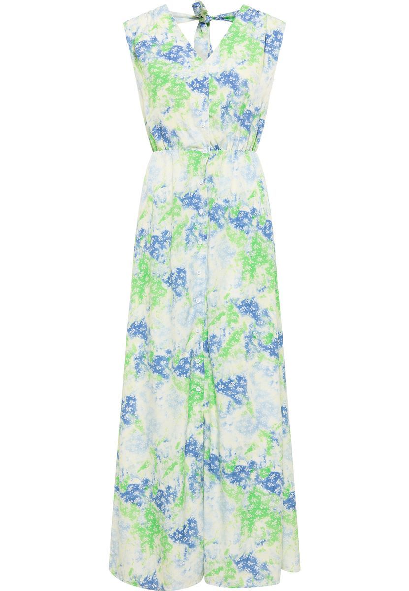 Romantisches Batik-Blumen-Maxikleid