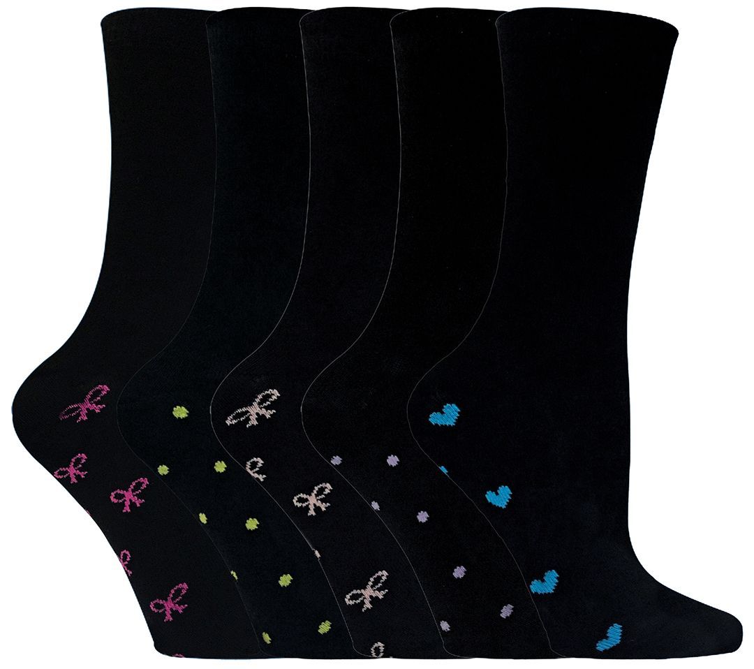 Gemusterte Baumwoll Crew-Socken