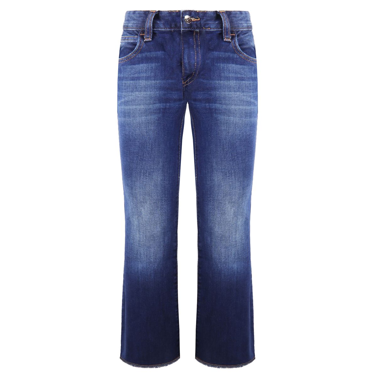 Weite Mid-Rise Denim Jeans
