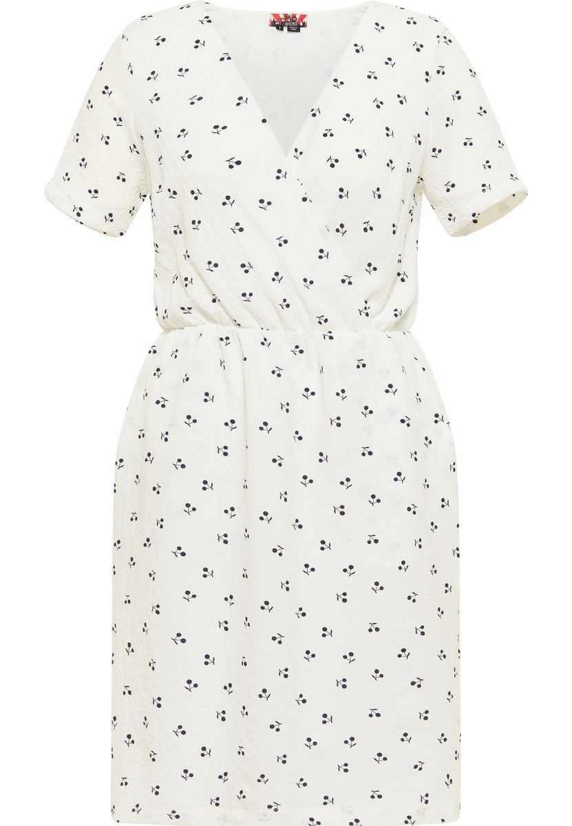 Sommerkleid mit Kirschprint in Wickeloptik