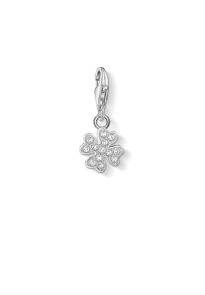 Funkelnder Kleeblatt Charm-Anhänger