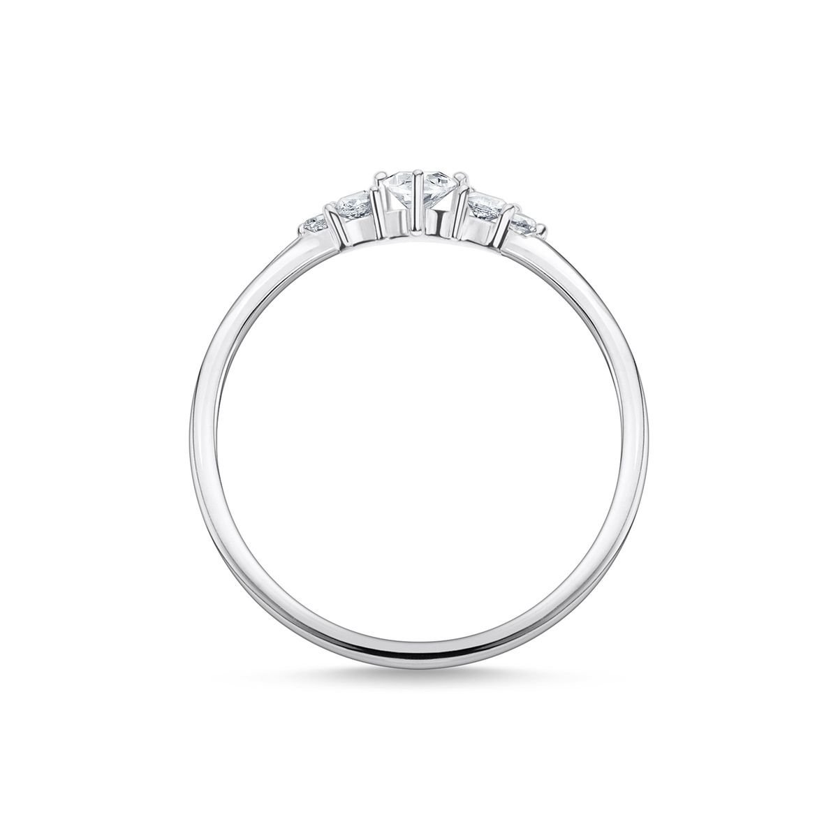 Vintage-Inspirierter Ring mit fünf Steinen