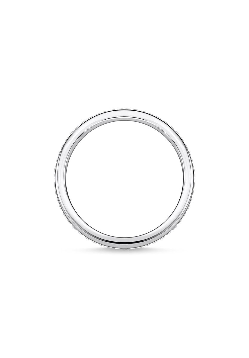 Doppelreihiger Ring mit Zirkonia-Steinen