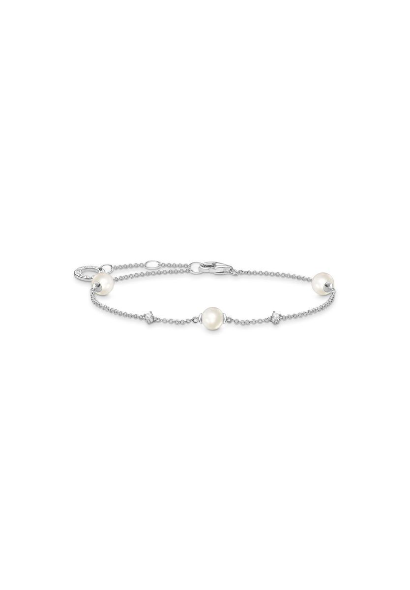Zartes Perlenarmband mit Zirkonia