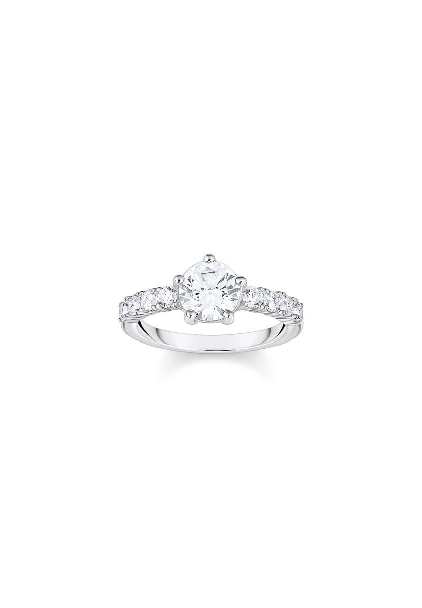 Brillanter Solitärring mit Zirkonia-Besatz