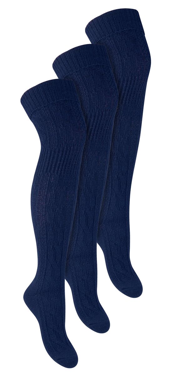 Extralange Überknie-Socken aus Wollmischung