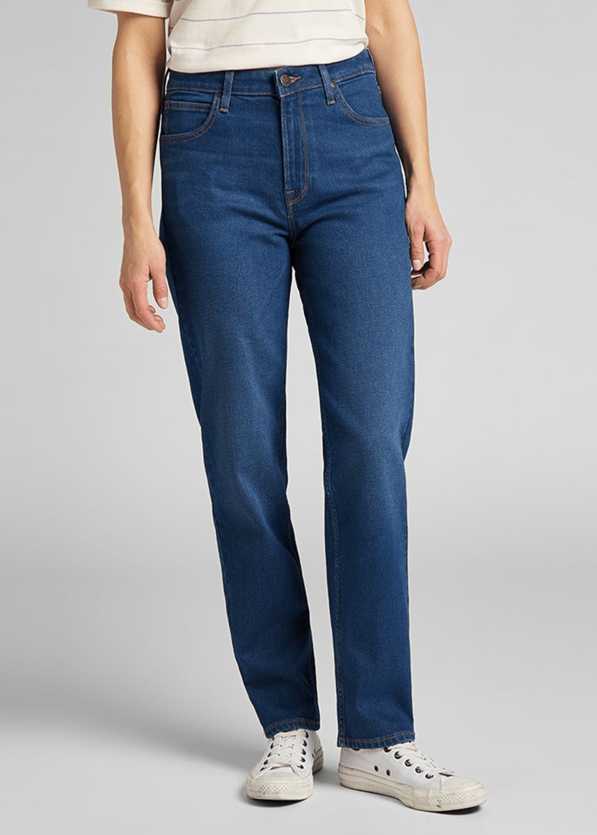 Gerade Jeans mit hoher Taille
