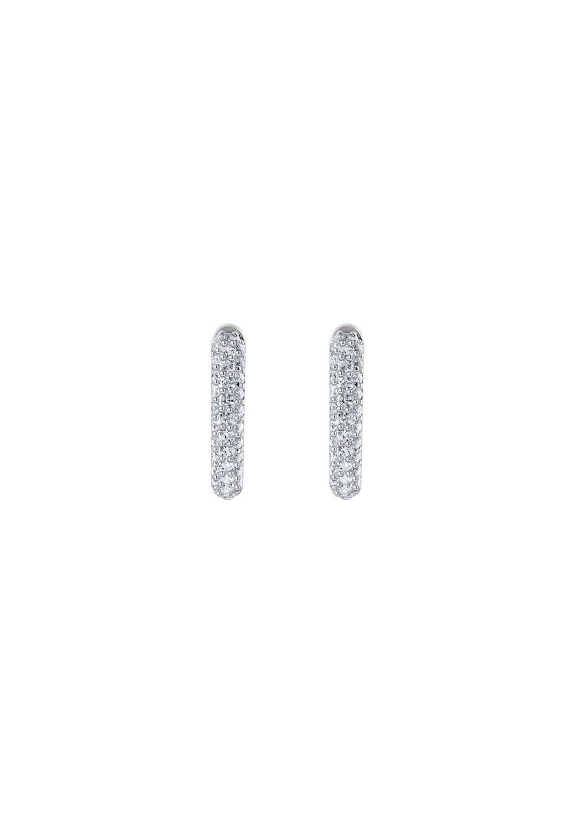 Creolen mit weißem Zirkonia-Pavé