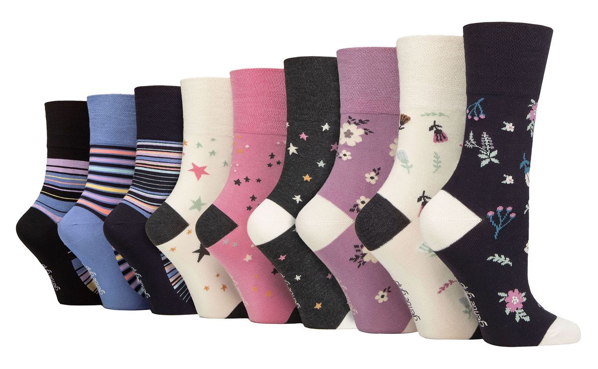 Gemusterte Bambus-Mischgewebe Komfortsocken