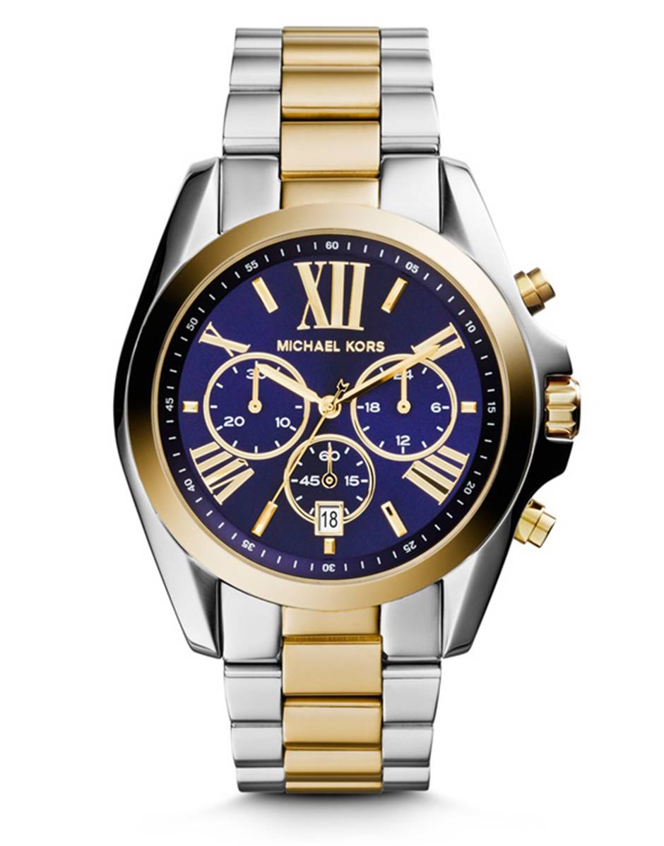 Zweifarbiger Chronograph mit römischen Ziffern