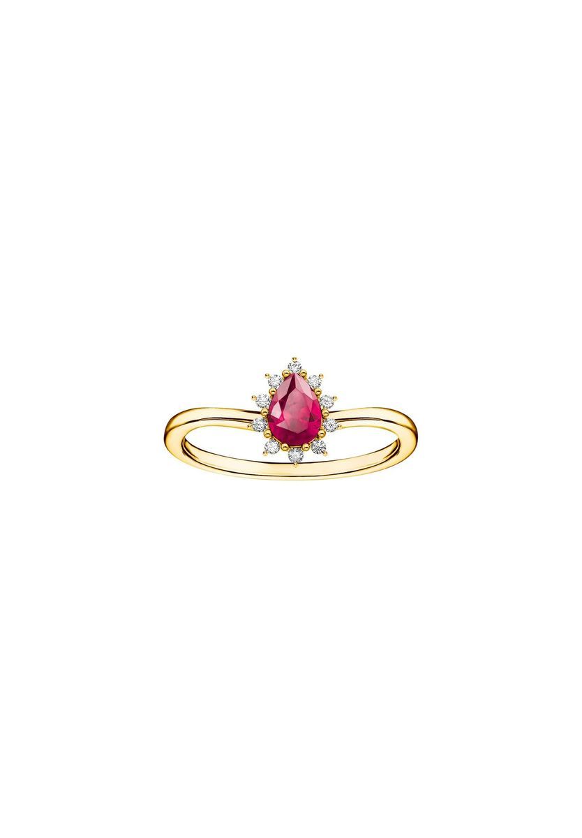Vintage-Halo-Ring im Tropfenschliff