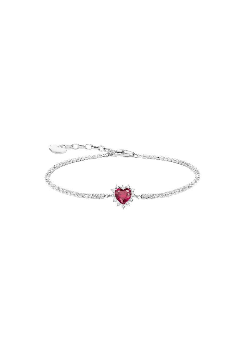 Funkelndes Herz-Halo Tennis-Armband