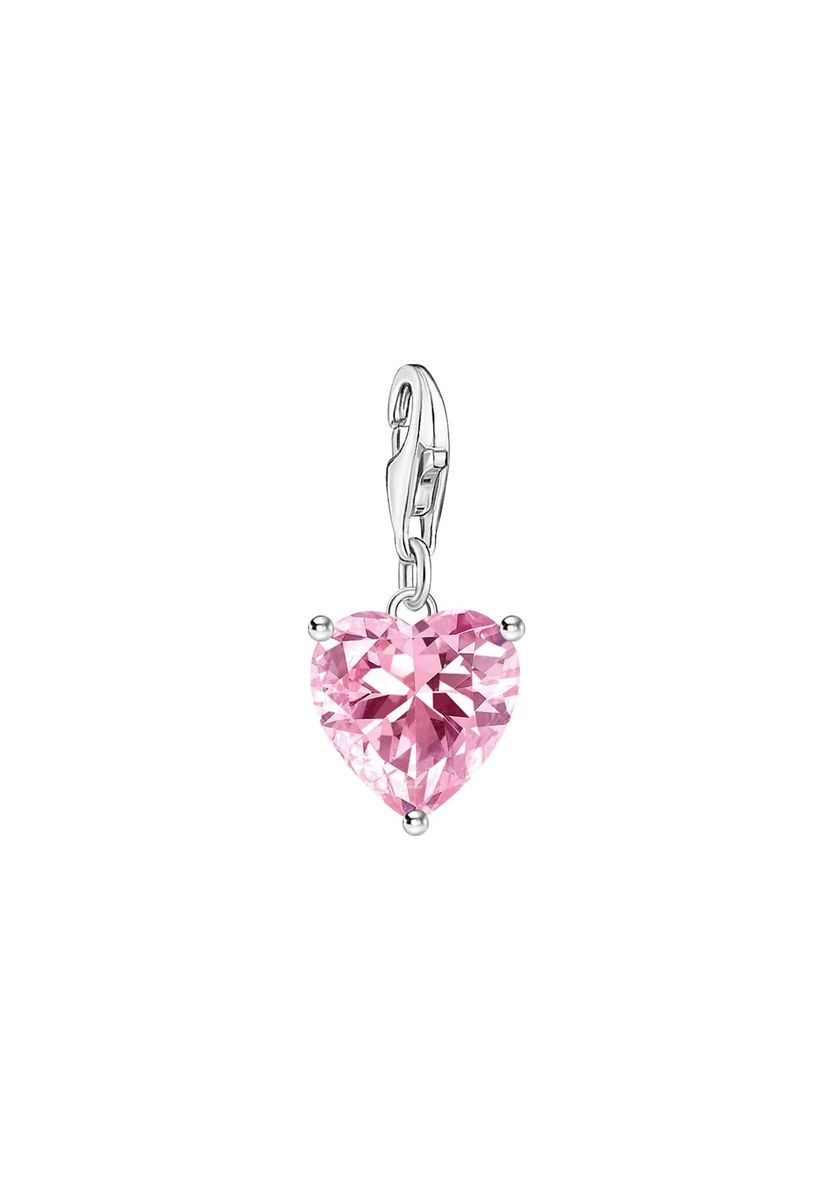 Facetierter Herz-Zirkonia-Charm