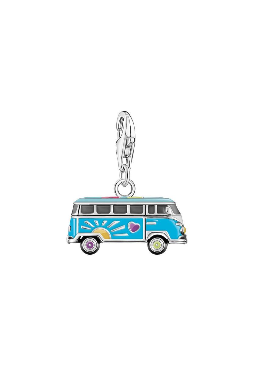 Bunter Hippie-Bus Charm-Anhänger