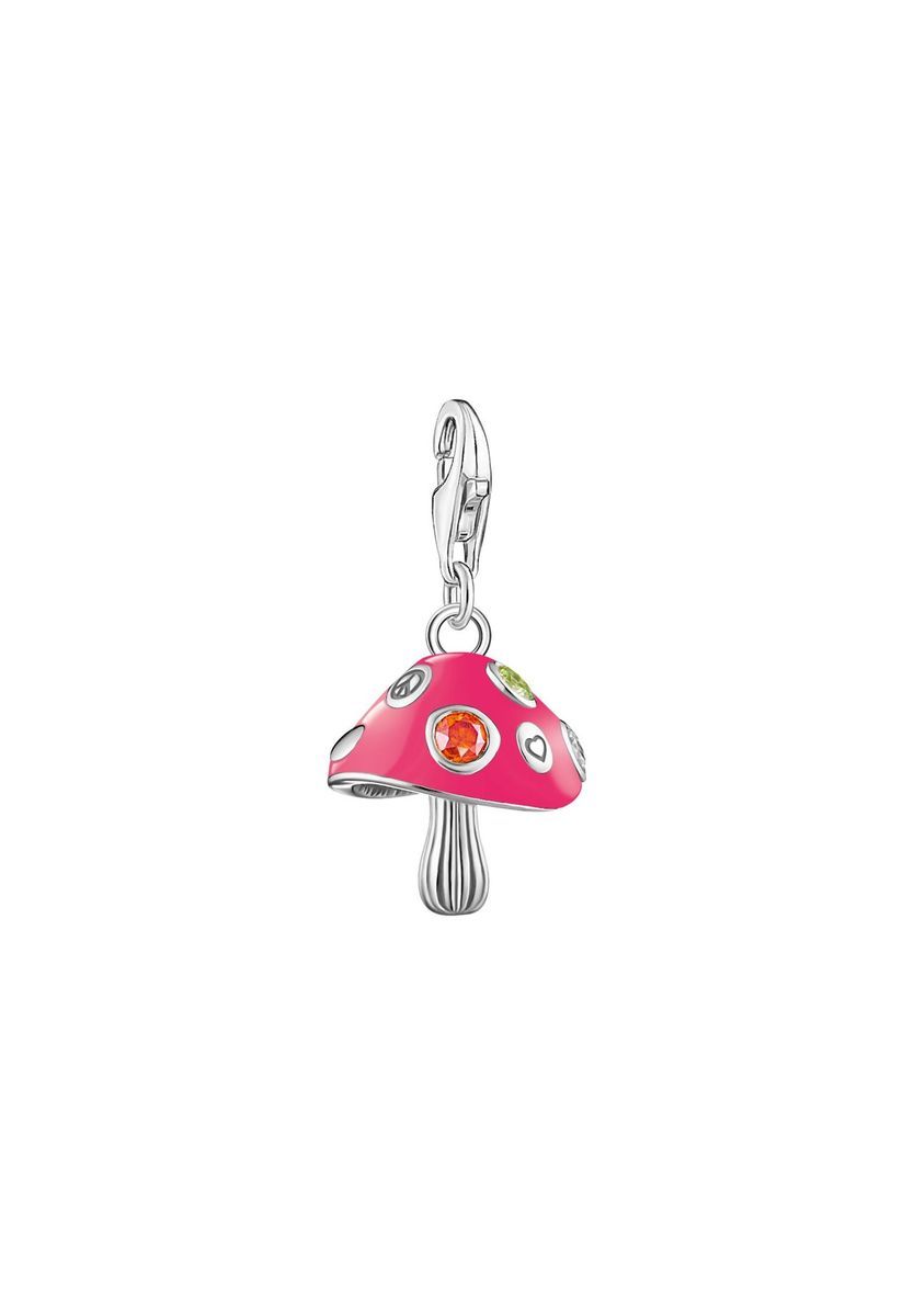 Verspielter magenta Pilz-Charm Anhänger