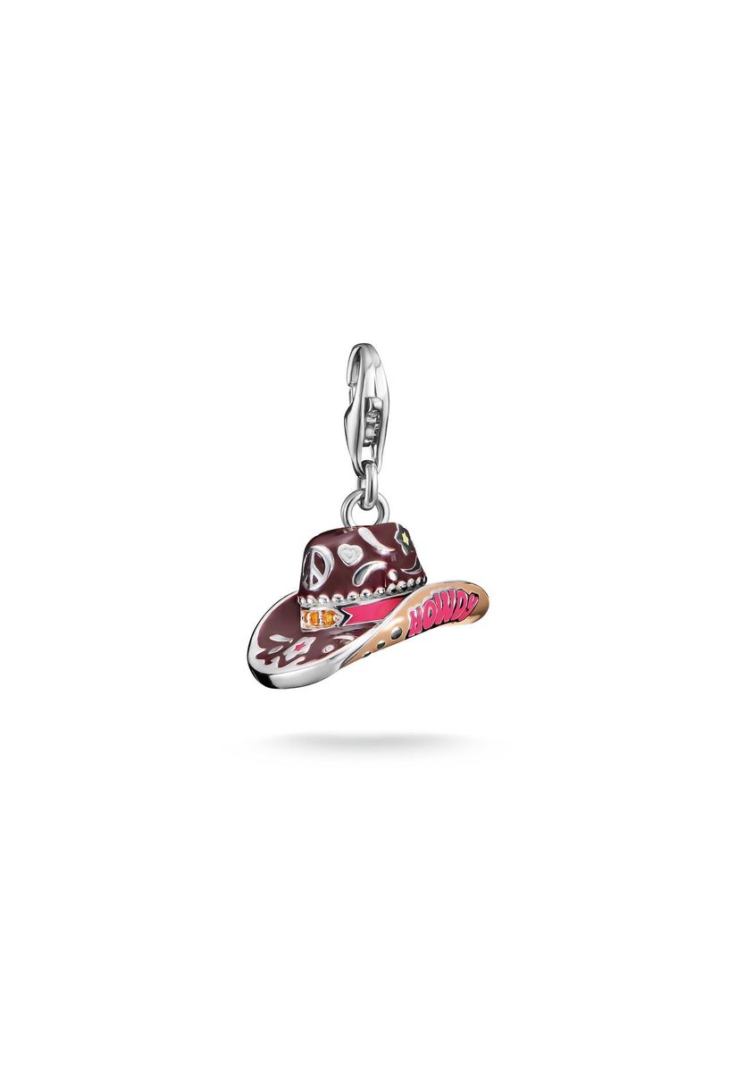 Bunter Emaille-Cowboyhut Charm-Anhänger