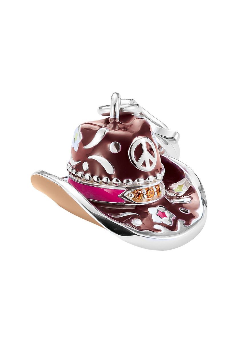 Bunter Emaille-Cowboyhut Charm-Anhänger