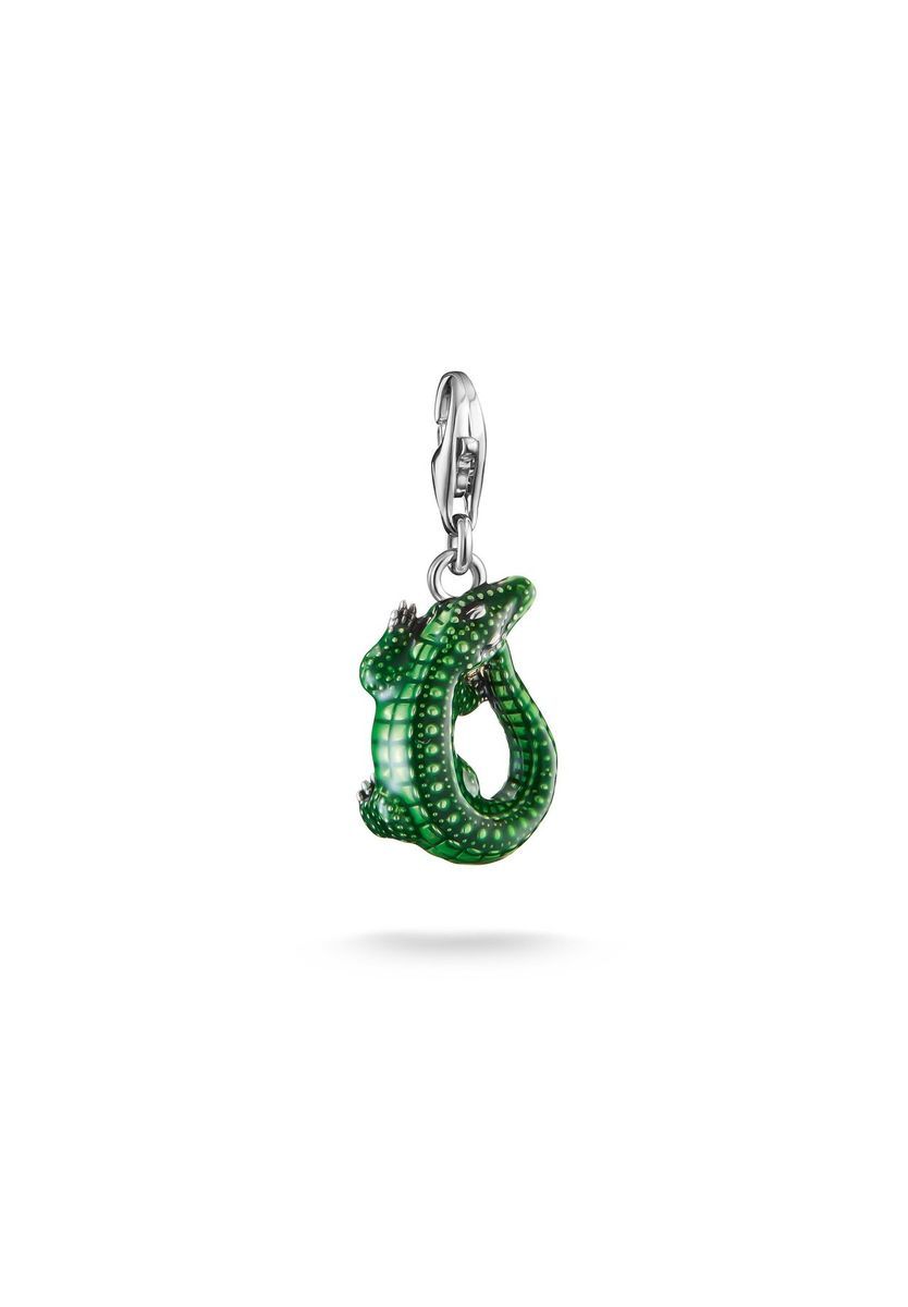 Detailreicher Krokodil-Emaille-Charm