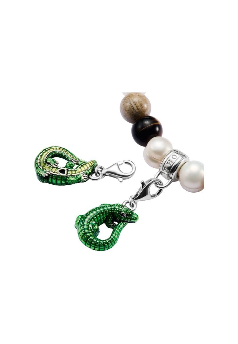 Detailreicher Krokodil-Emaille-Charm