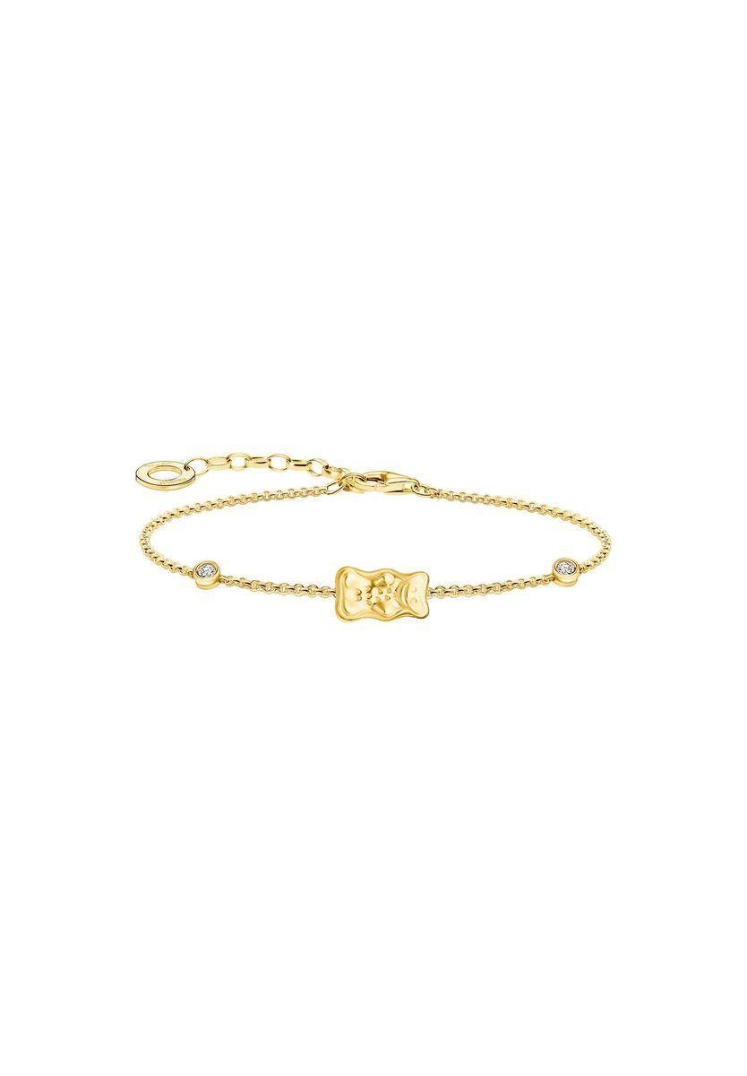 Verspieltes Goldbären-Kettenarmband
