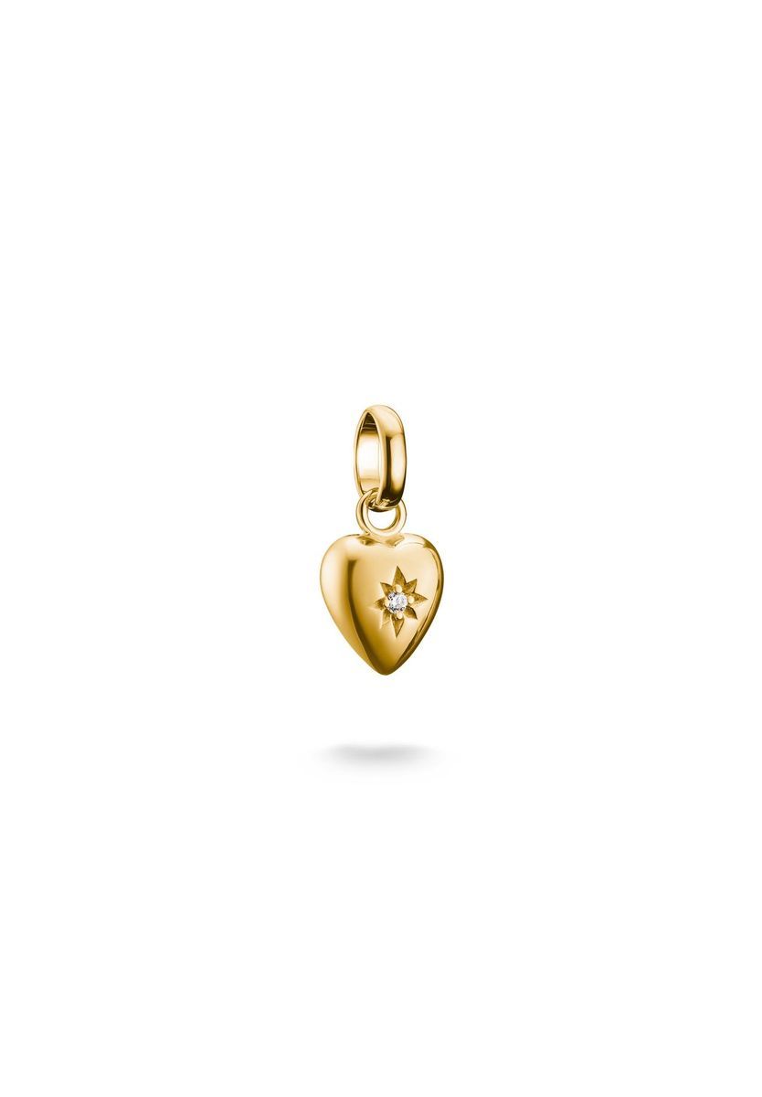 Strahlender Herz- und Stern-Charm