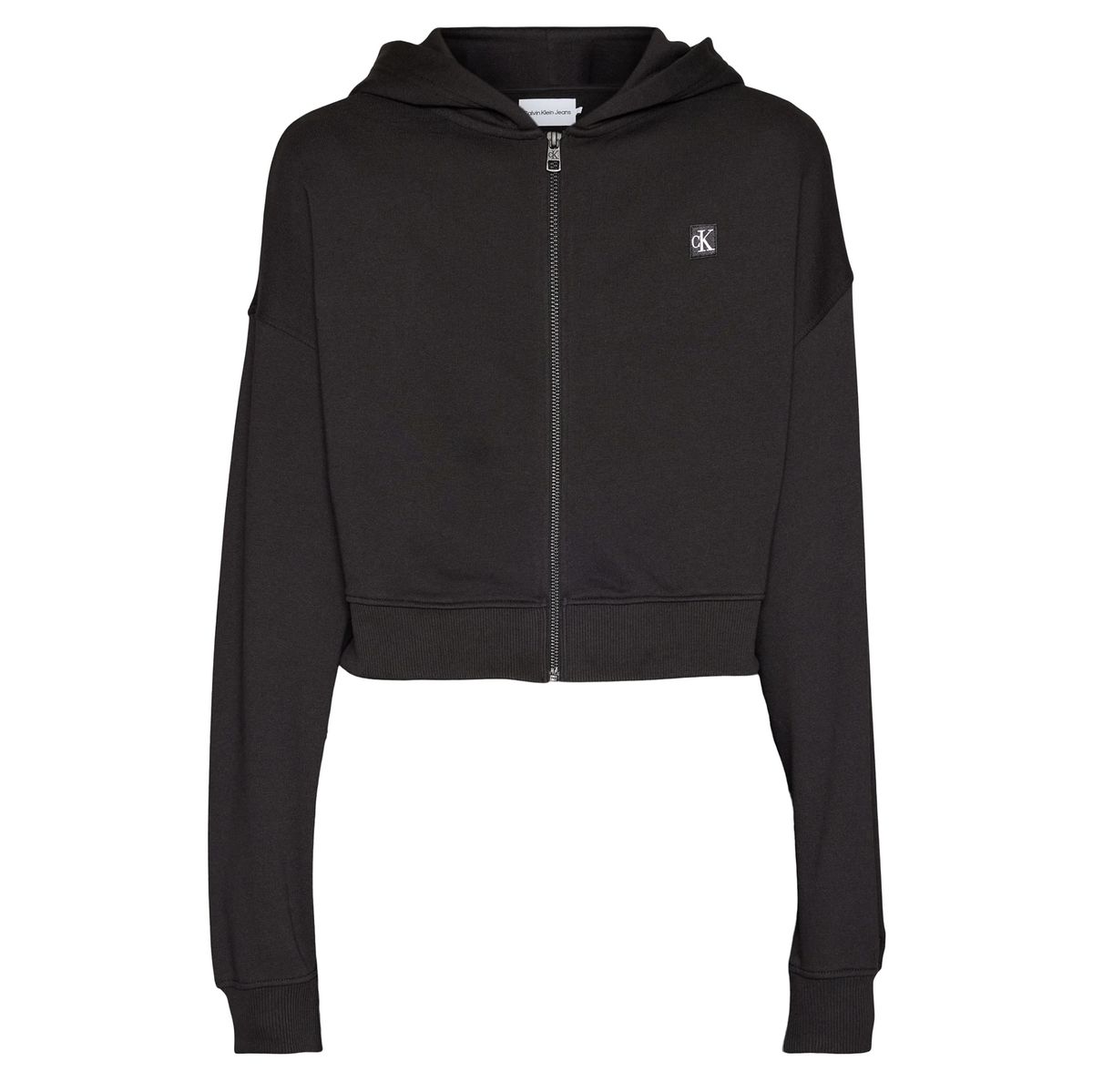 Kurze Kapuzenjacke mit Reißverschluss
