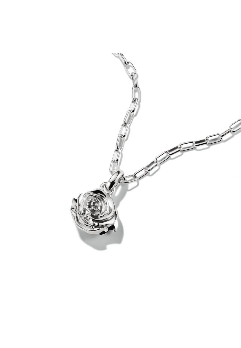Detailgetreuer Rosenblüten-Charm-Anhänger
