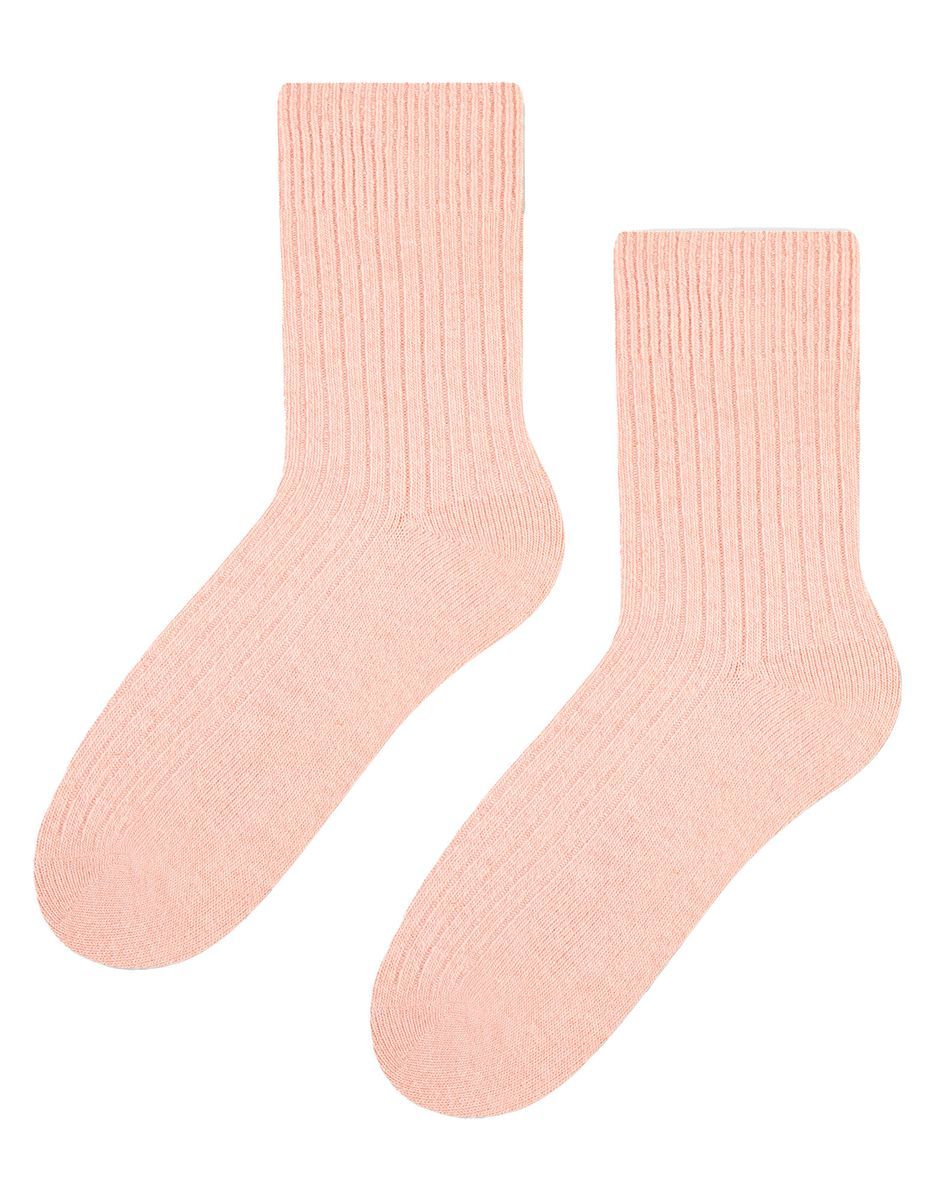 Gerippte Wollstrick-Socken