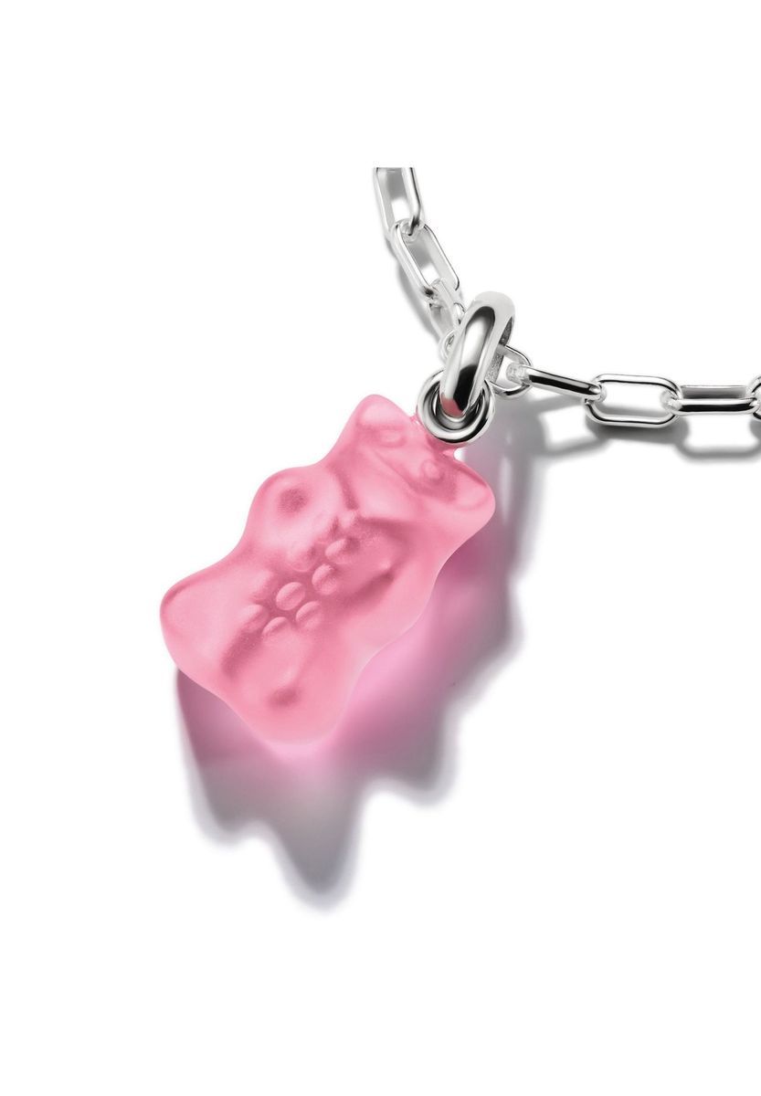 Satinierter Kristall-Goldbär Charm-Anhänger