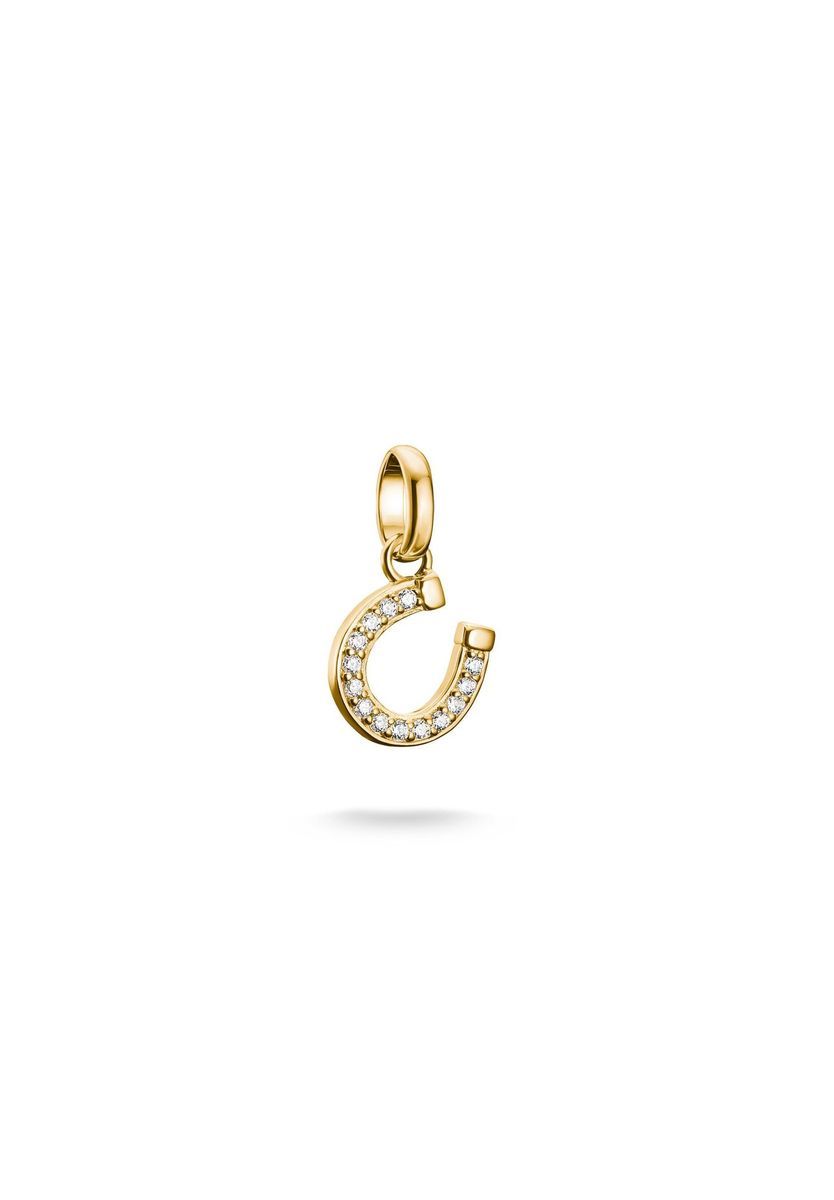 Hufeisen-Charm mit Zirkonia-Steinen