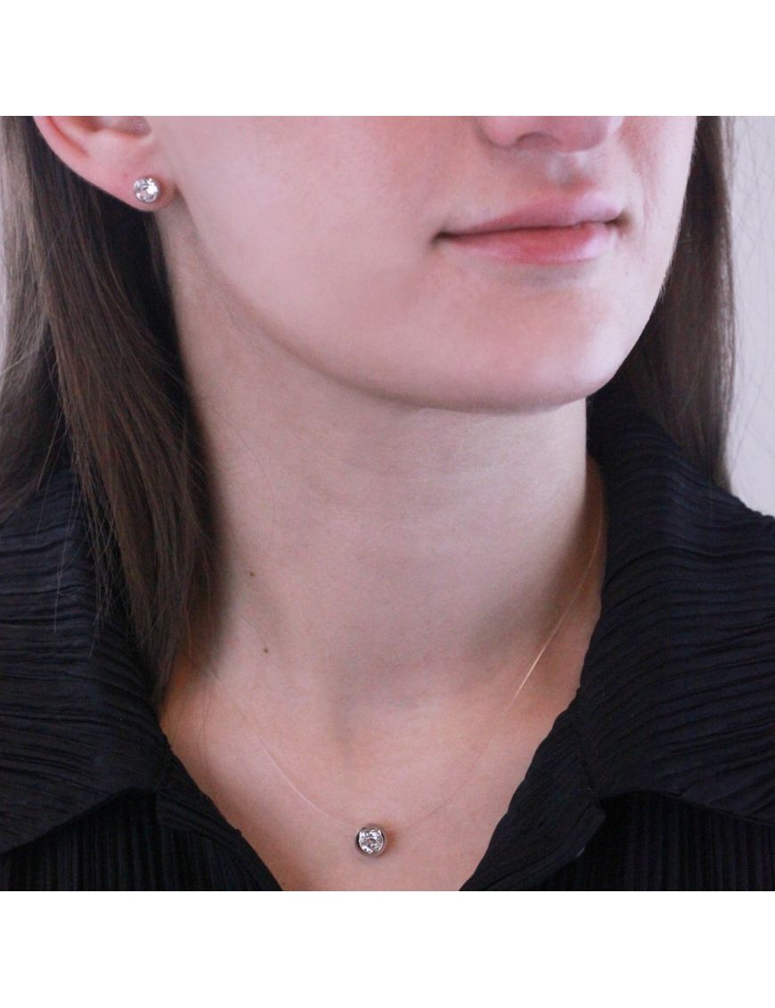 Elegantes Kristall-Schmuckset mit Schwebe-Effekt