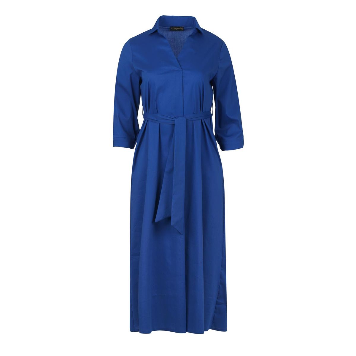 Midikleid aus Popeline mit Gürtel