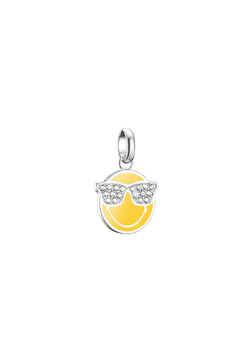 Emaille Charm-Anhänger mit Smiley