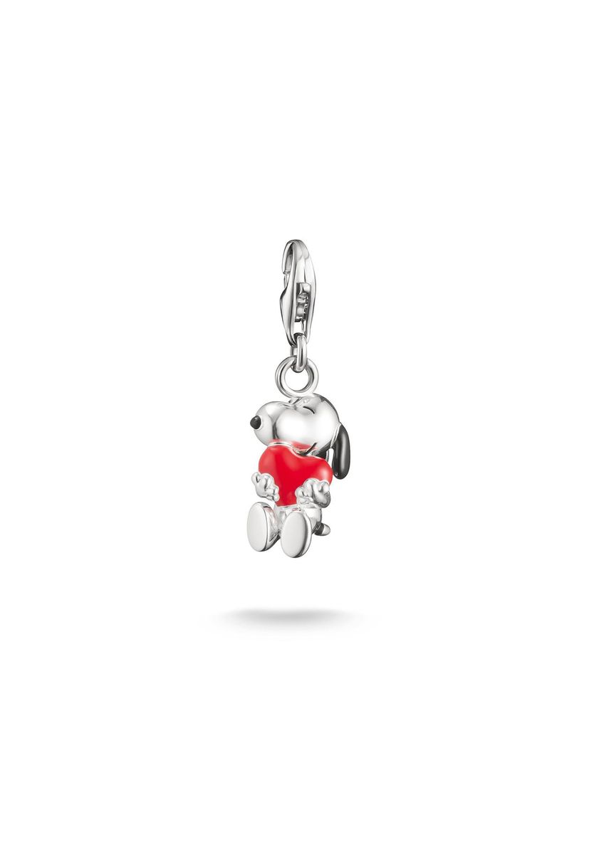 Snoopy Herz Sterlingsilber Charm