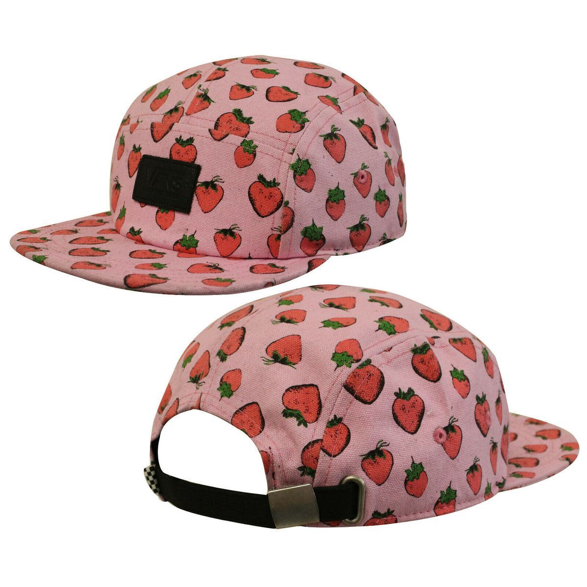 5-Panel-Cap mit Erdbeermuster